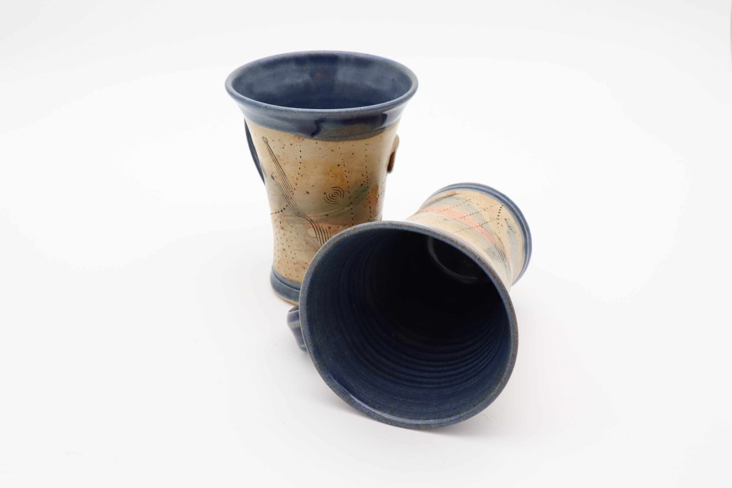 Tasse „Aquarell“ Zwei bunte Tassen mit einzigartigem Design