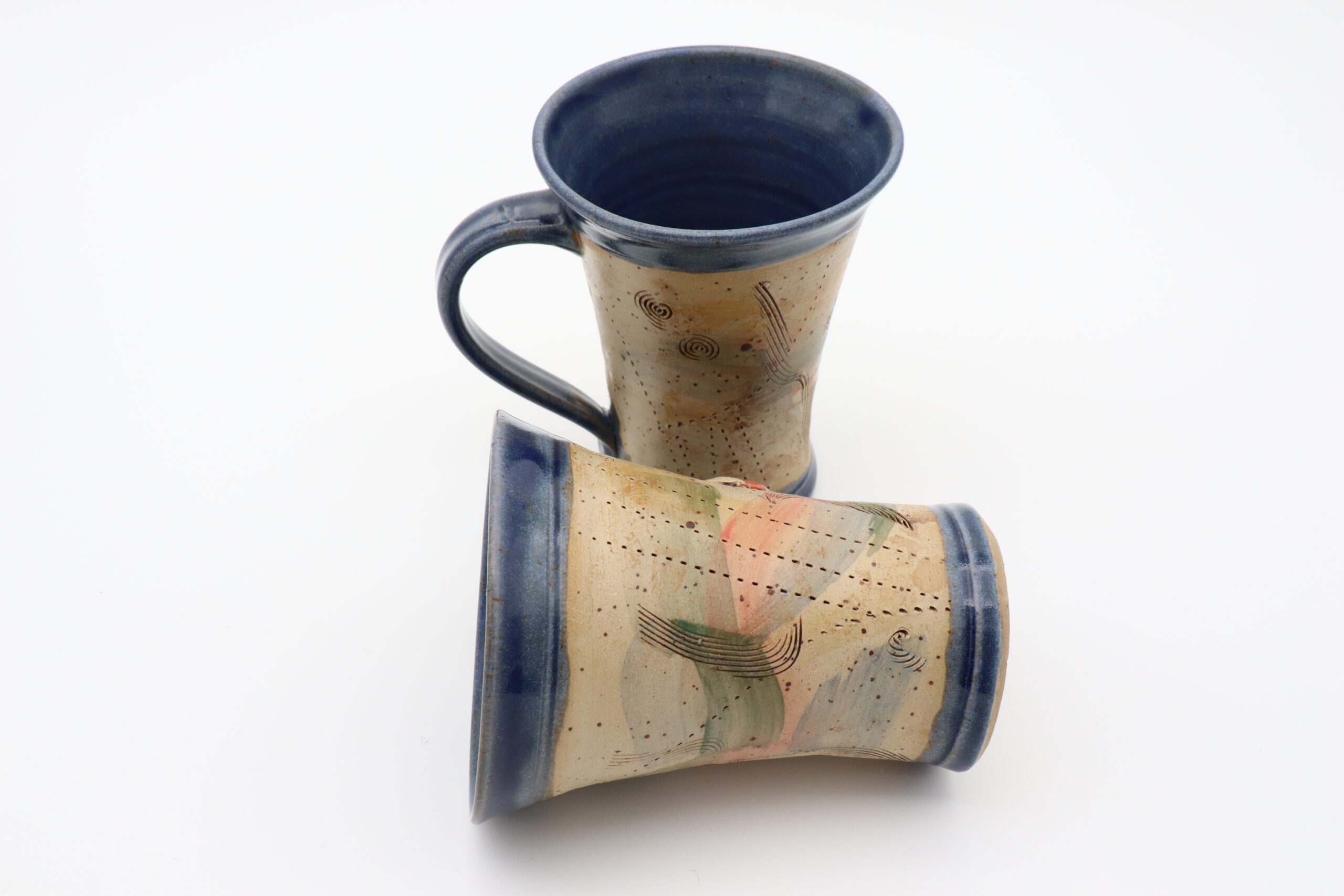 Tasse „Aquarell“ Zwei bunte Tassen mit einzigartigem Design