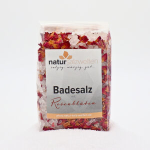Badesalz mit Rosenblüten Badesalz mit Rosenblüten