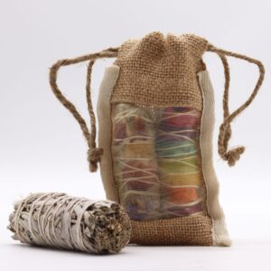 Kleiner Jutebeutel mit Fenster (10 x 15 cm)