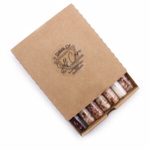 Geschenkset mit 7 aromatischen Badesalzen Geschenkset mit 7 aromatischen Badesalzen