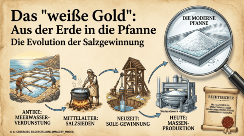 Das "weiße Gold" – Wie Salz unsere Geschichte, Sprache und Städte formte 4 Das weisse Gold Aus der Erde in die Pfanne – Die Evolution der Salzgewinnung1