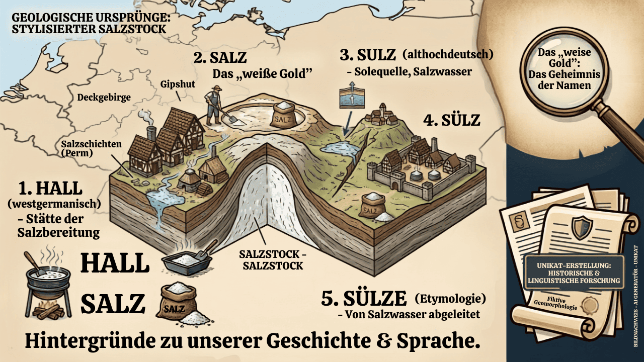 Das weisse Gold Das Geheimnis der Namen Ortsnamen mit Hall Salz Sulz und Suelz
