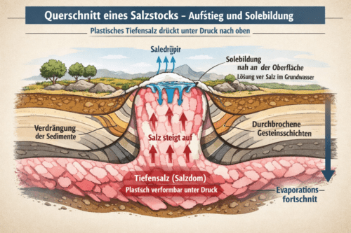 Das "weiße Gold": Warum Salz Europas Geschichte prägte 4 Geologischer Querschnitt des Salzstocks